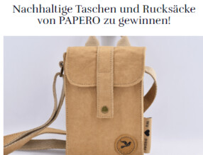 Gewinnspiel: Nachhaltige Taschen und Rucksäcke von PAPERO zu gewinnen!