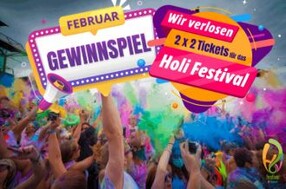 Gewinnspiel: 2 x 2 Karten für das HOLI FESTIVAL
