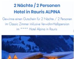 Gewinnspiel: Hotel Gutschein für 2 Nächte / 2 Personen